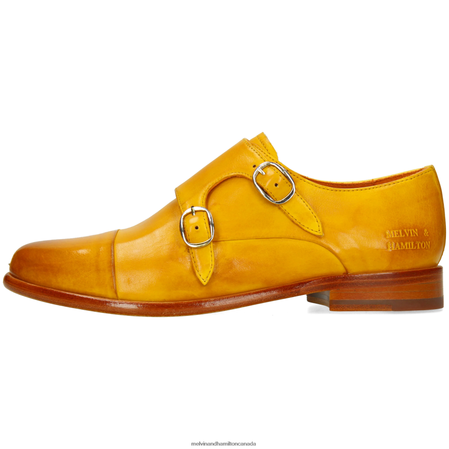 Women Melvin & Hamilton Yellow Selina 87 Monk Shoes P4V68P1479