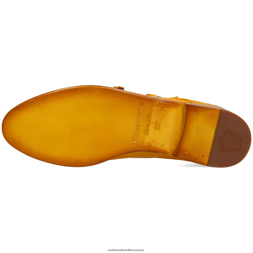 Women Melvin & Hamilton Yellow Selina 87 Monk Shoes P4V68P1479
