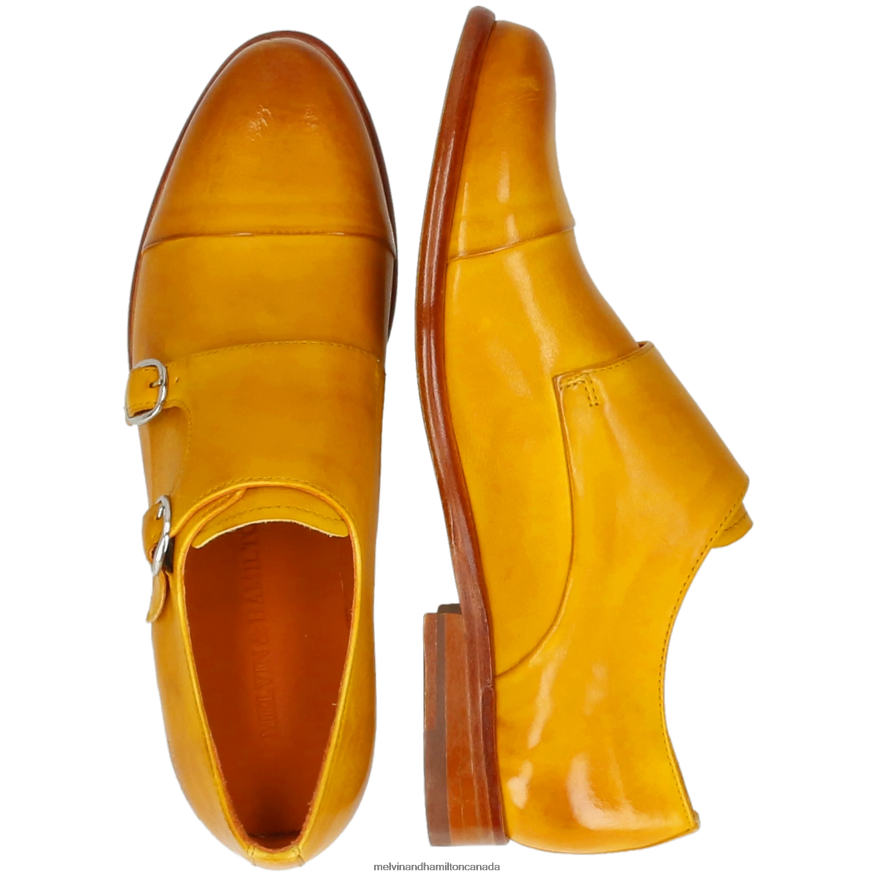 Women Melvin & Hamilton Yellow Selina 87 Monk Shoes P4V68P1479