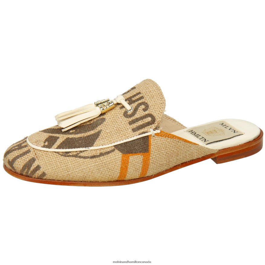 Women Melvin & Hamilton Beige Scarlett 2 Mules P4V68P1579