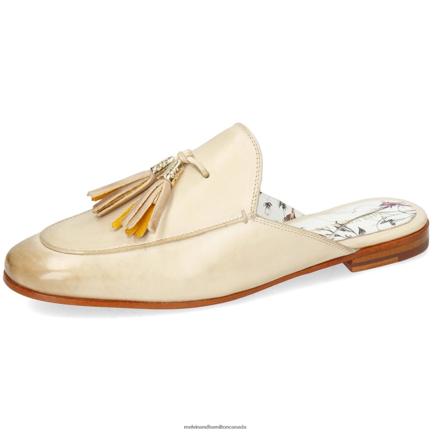 Women Melvin & Hamilton Beige Scarlett 2 Mules P4V68P1700