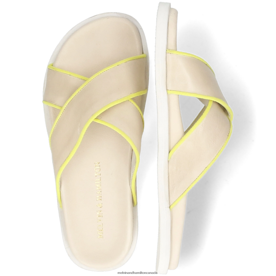 Women Melvin & Hamilton Beige Wilma 9 Mules P4V68P1687