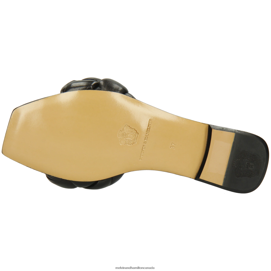 Women Melvin & Hamilton Black Brooke 10 Mules P4V68P1569