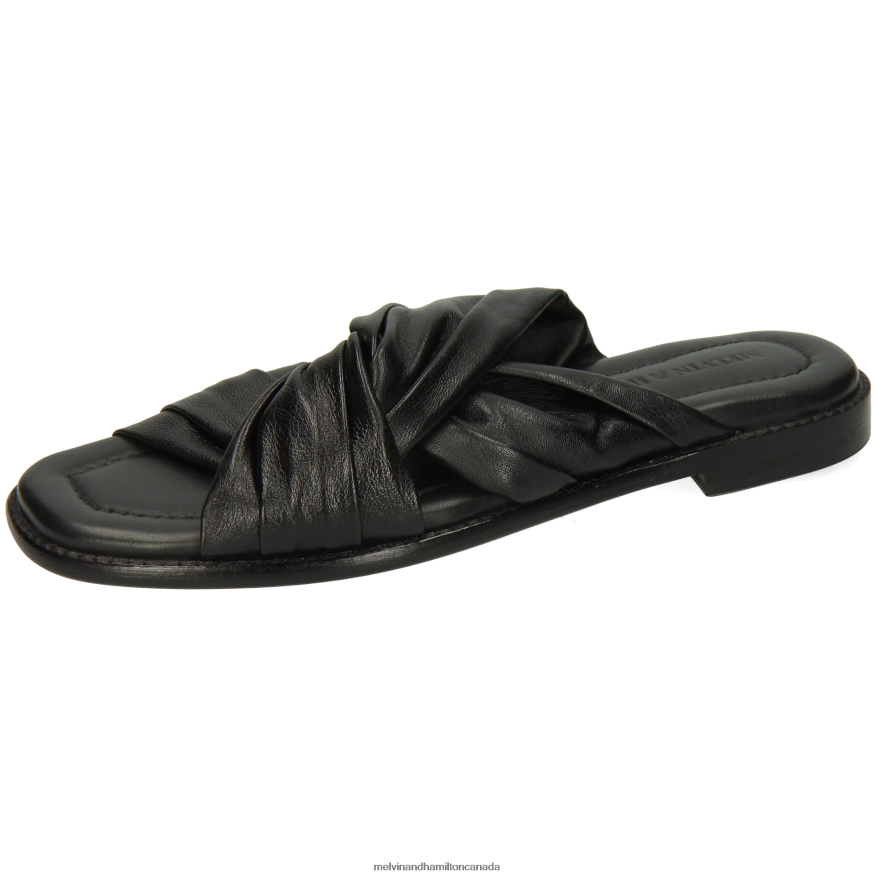 Women Melvin & Hamilton Black Elodie 22 Mules P4V68P1617