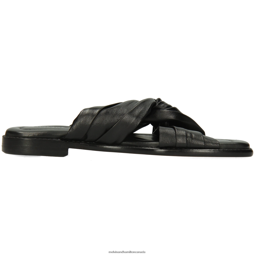 Women Melvin & Hamilton Black Elodie 22 Mules P4V68P1617