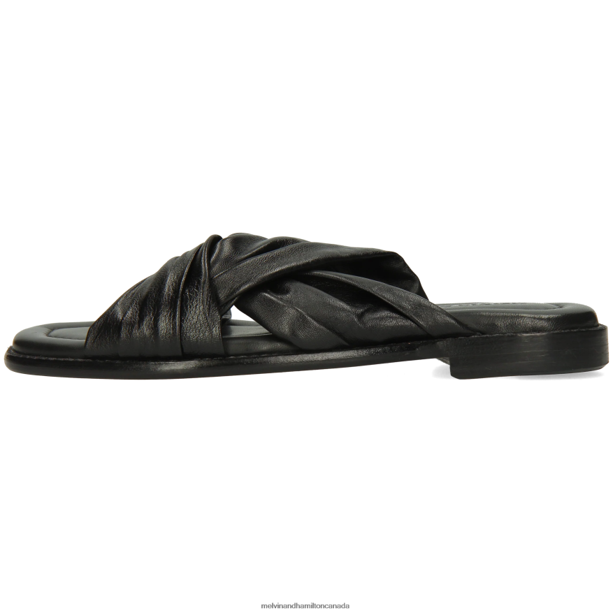 Women Melvin & Hamilton Black Elodie 22 Mules P4V68P1617