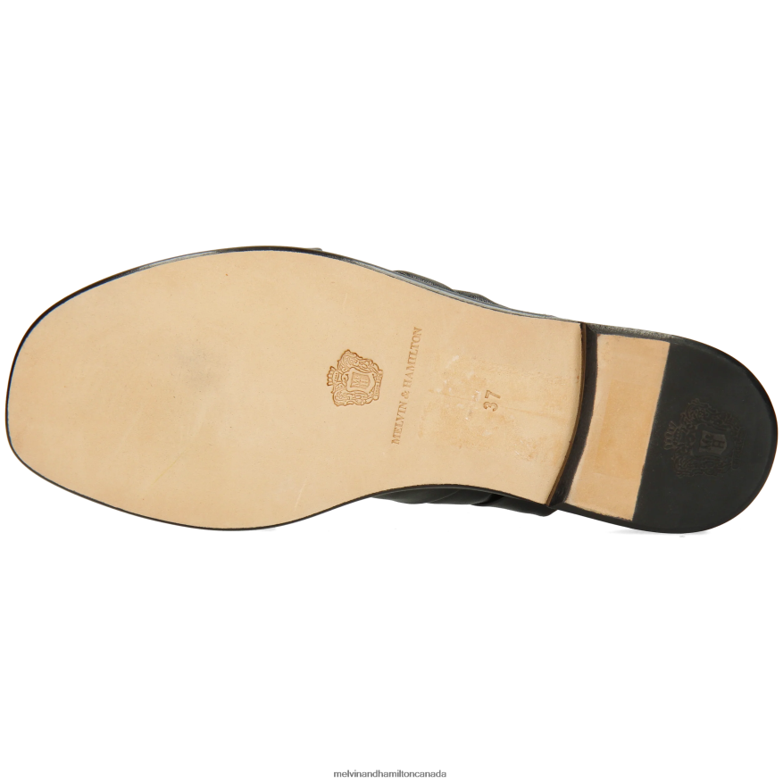 Women Melvin & Hamilton Black Elodie 22 Mules P4V68P1617