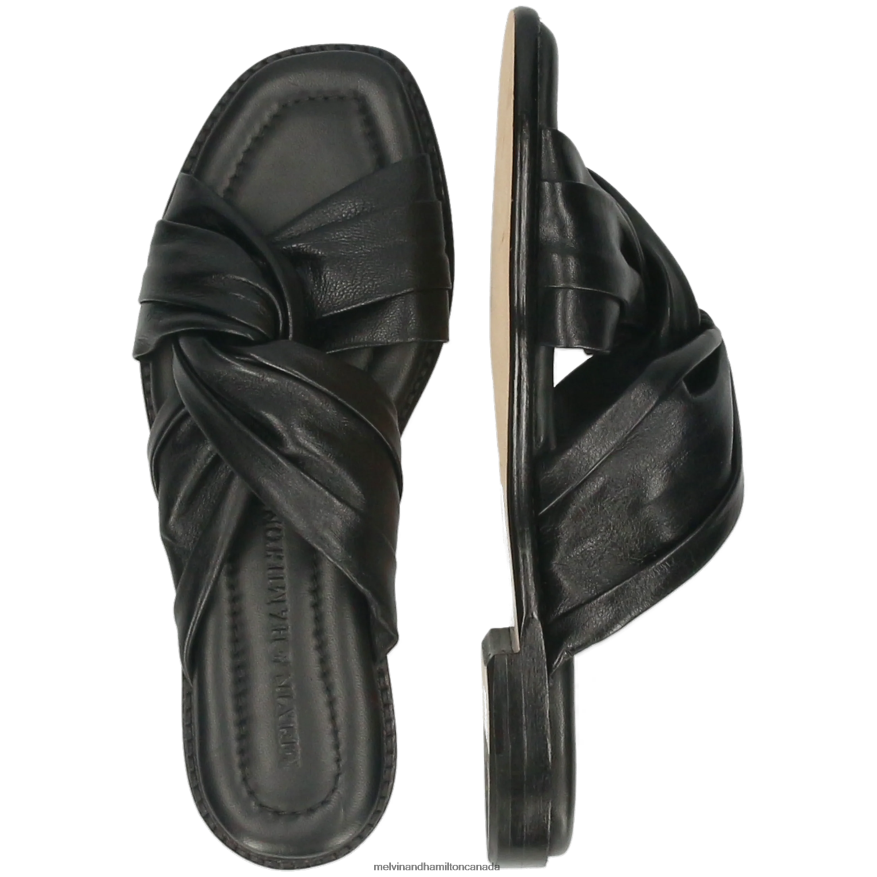 Women Melvin & Hamilton Black Elodie 22 Mules P4V68P1617