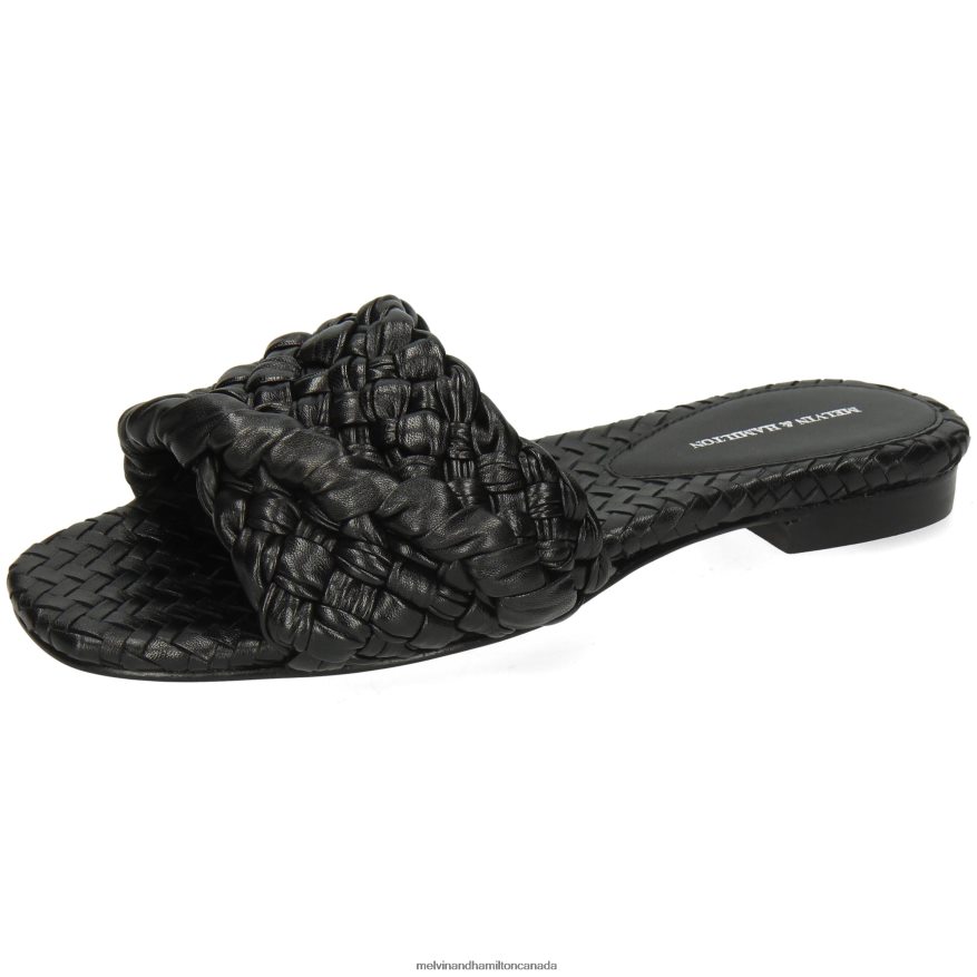 Women Melvin & Hamilton Black Elodie 53 Mules P4V68P1703
