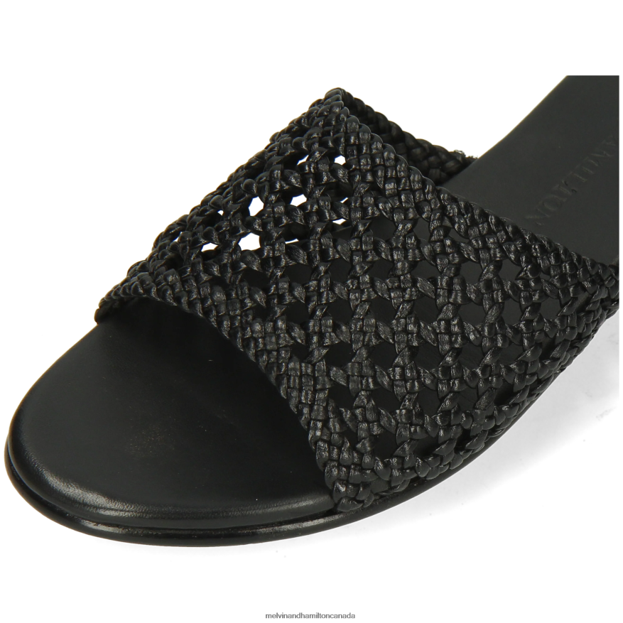 Women Melvin & Hamilton Black Hanna 5 Mules P4V68P1775