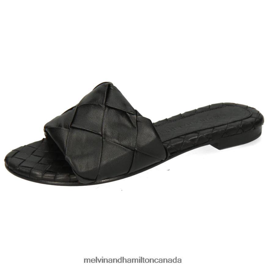Women Melvin & Hamilton Black Hanna 67 Mules P4V68P1649
