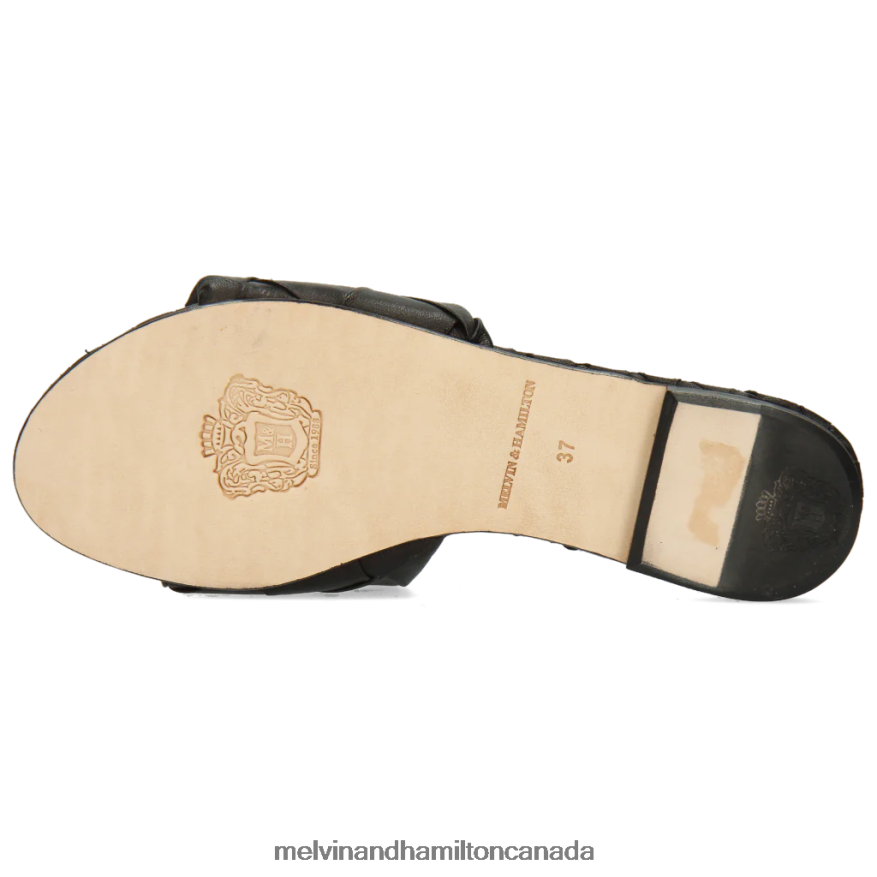 Women Melvin & Hamilton Black Hanna 67 Mules P4V68P1649