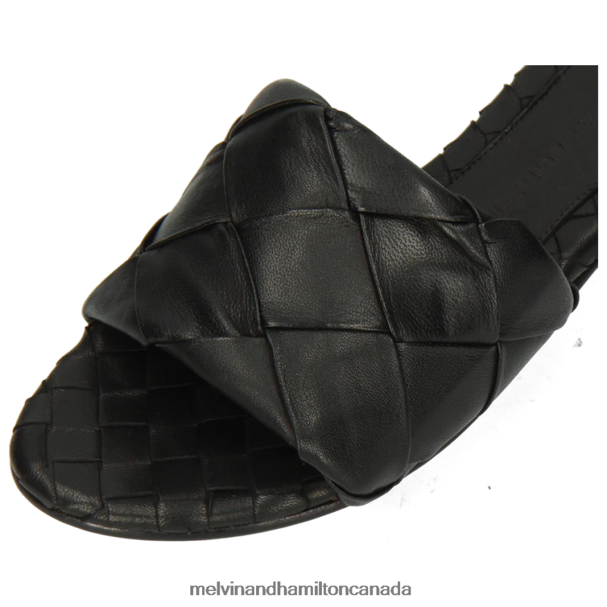 Women Melvin & Hamilton Black Hanna 67 Mules P4V68P1649