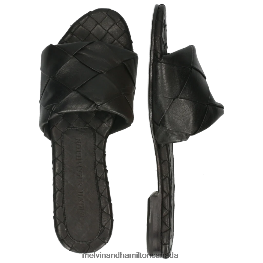 Women Melvin & Hamilton Black Hanna 67 Mules P4V68P1649