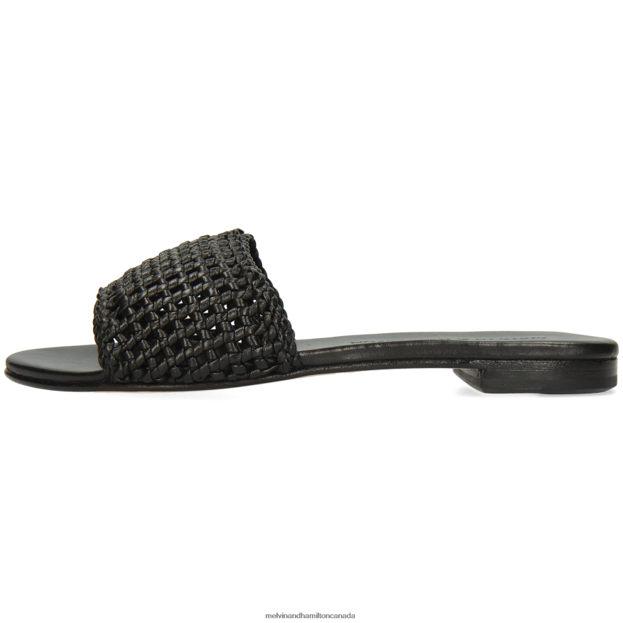 Women Melvin & Hamilton Black Hanna 87 Mules P4V68P1636