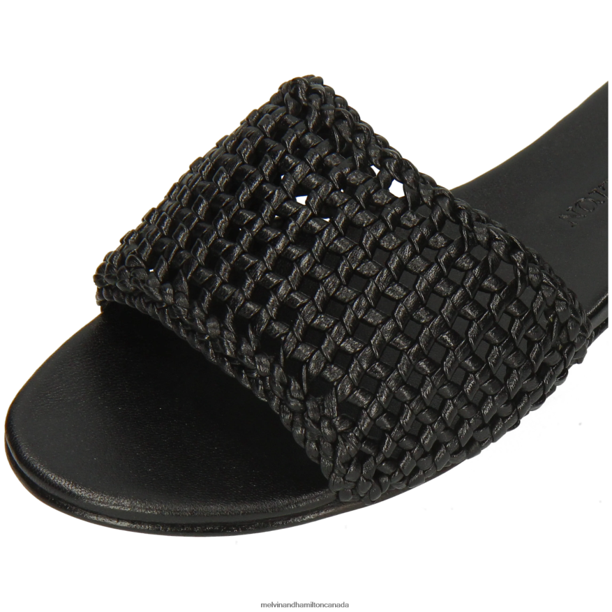 Women Melvin & Hamilton Black Hanna 87 Mules P4V68P1636