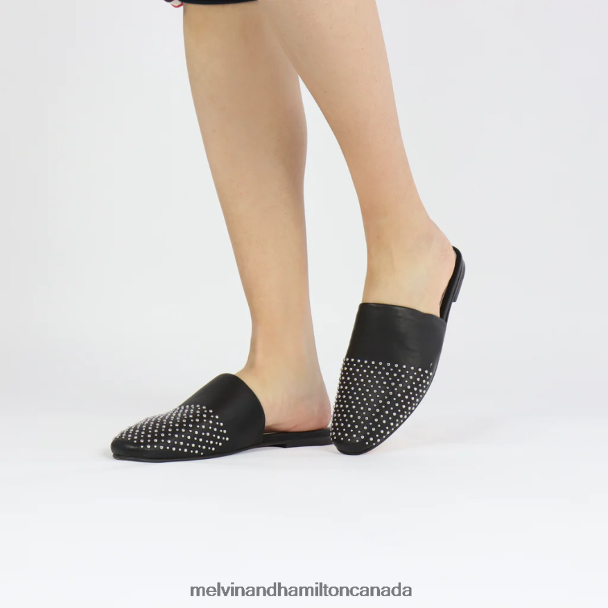 Women Melvin & Hamilton Black Mandy 3 Mules P4V68P1668