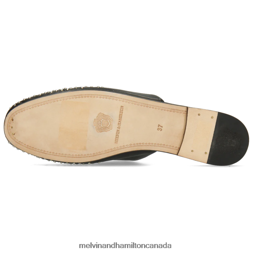 Women Melvin & Hamilton Black Mandy 3 Mules P4V68P1668