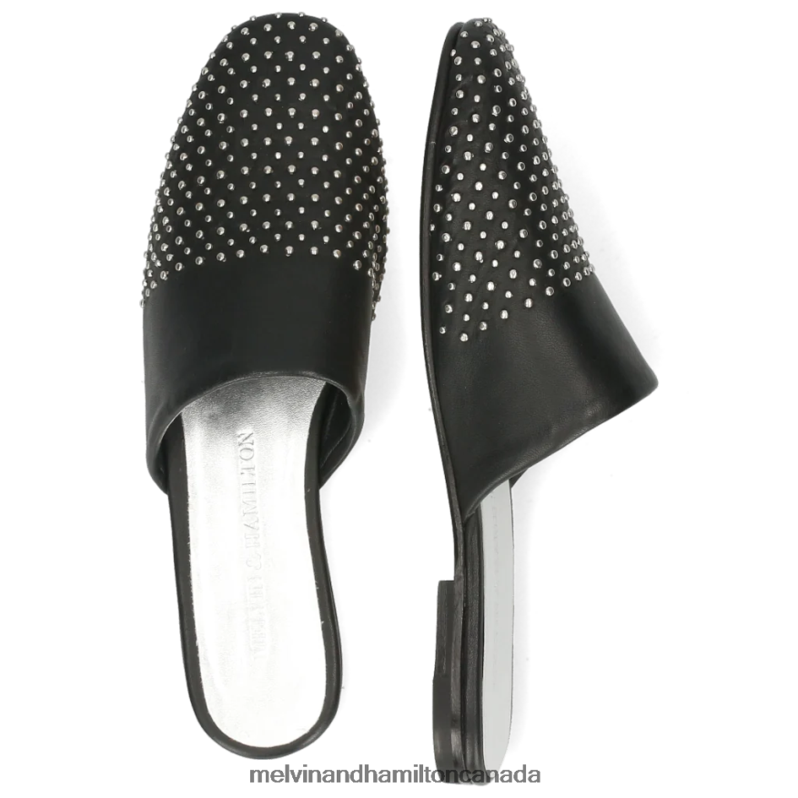 Women Melvin & Hamilton Black Mandy 3 Mules P4V68P1668