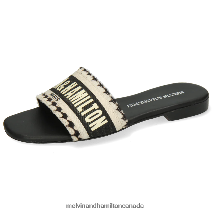 Women Melvin & Hamilton Black Nikita Mules P4V68P1726