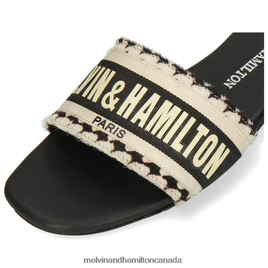 Women Melvin & Hamilton Black Nikita Mules P4V68P1726