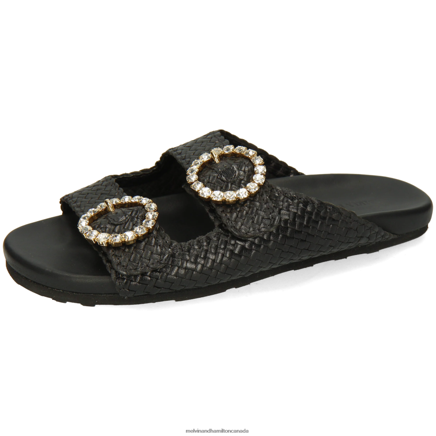 Women Melvin & Hamilton Black Petra 1 Mules P4V68P1629