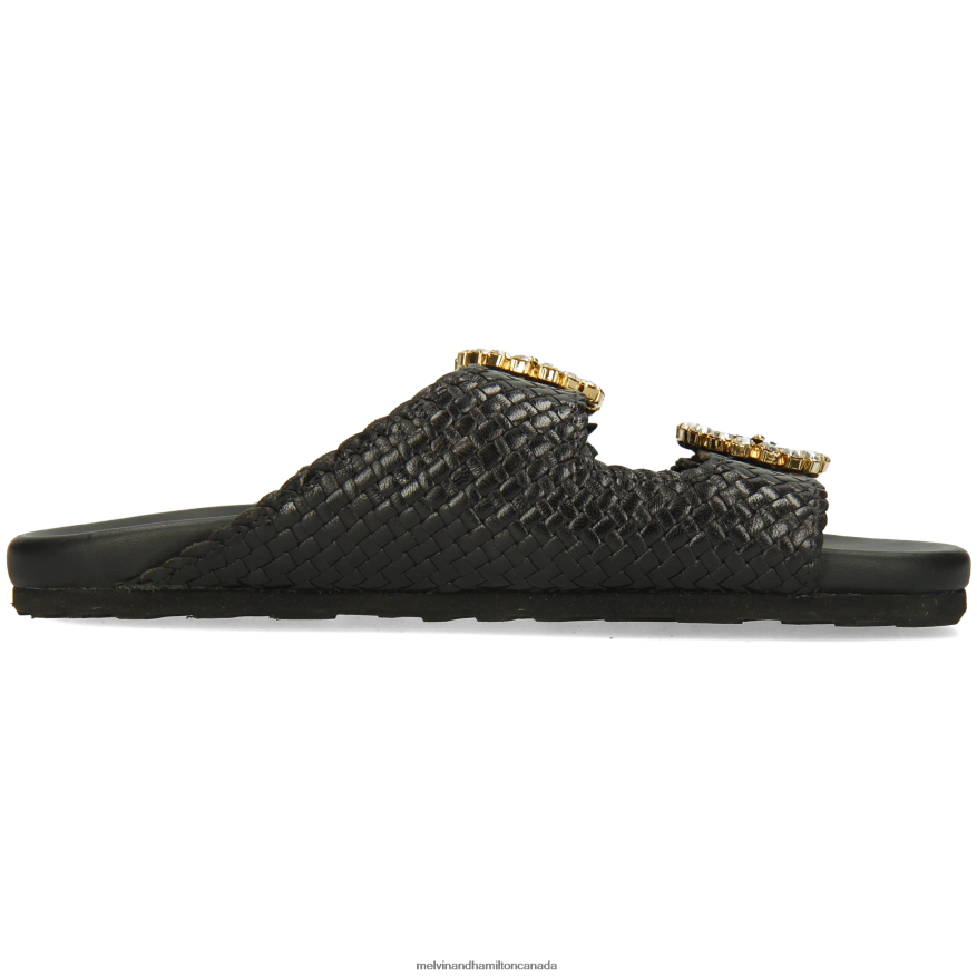 Women Melvin & Hamilton Black Petra 1 Mules P4V68P1629