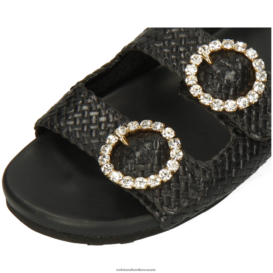 Women Melvin & Hamilton Black Petra 1 Mules P4V68P1629