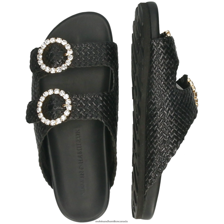 Women Melvin & Hamilton Black Petra 1 Mules P4V68P1629