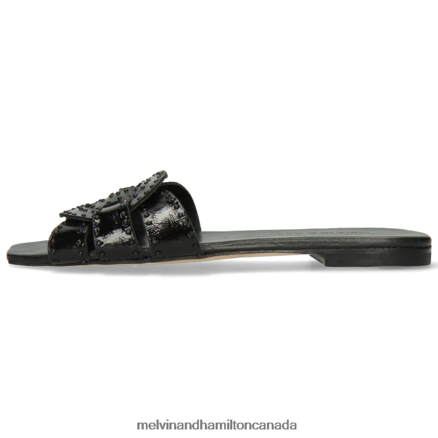 Women Melvin & Hamilton Black Sandrine 2 Mules P4V68P1722