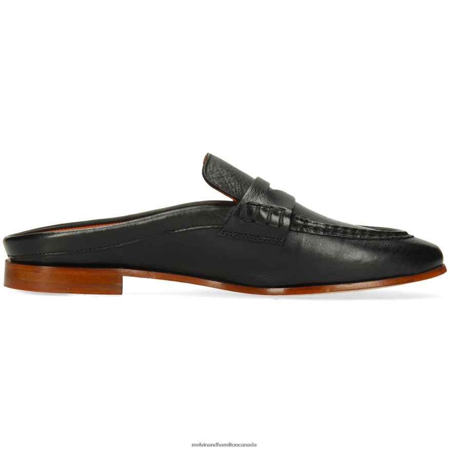 Women Melvin & Hamilton Black Scarlett 71 Mules P4V68P1543