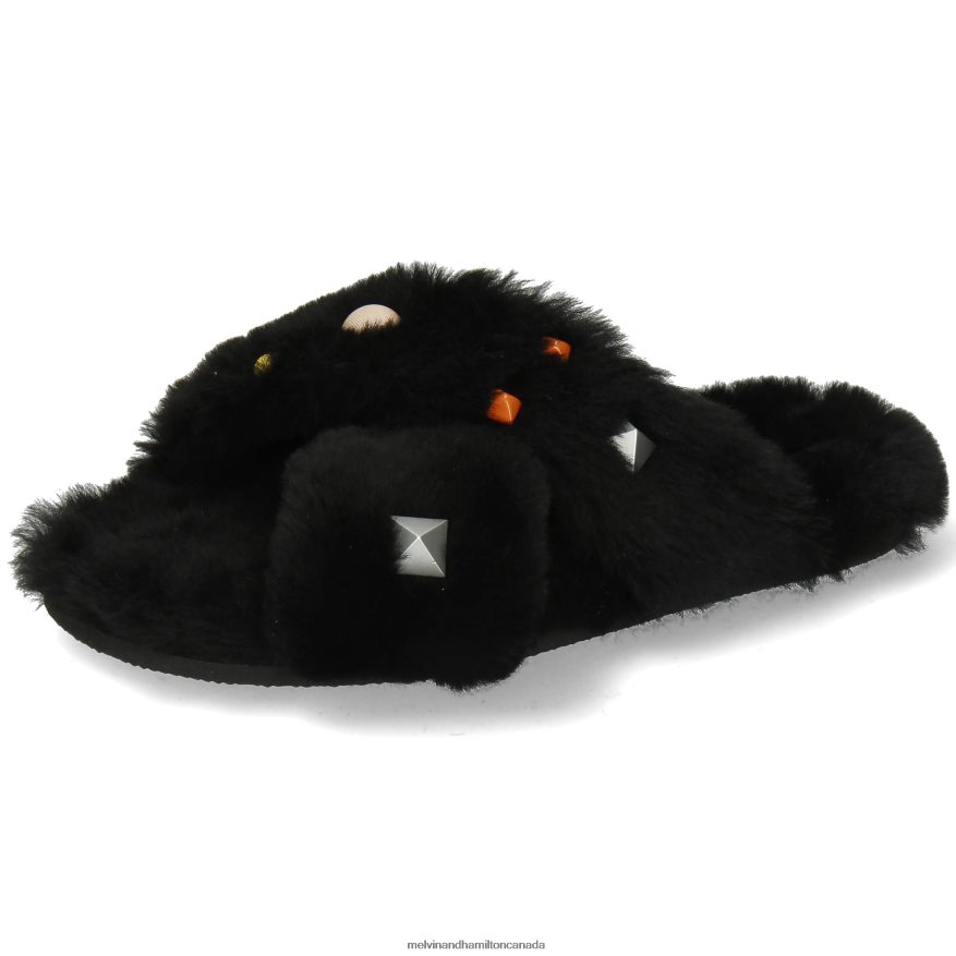 Women Melvin & Hamilton Black Wilma 36 Mules P4V68P1765