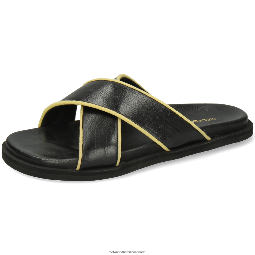 Women Melvin & Hamilton Black Wilma 9 Mules P4V68P1741