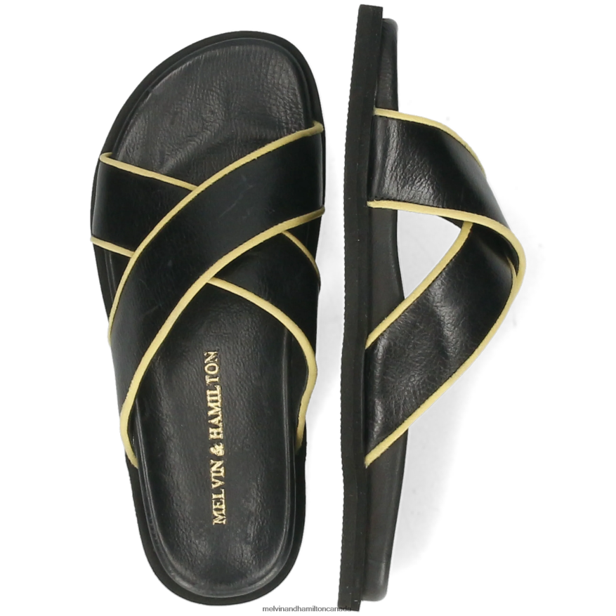 Women Melvin & Hamilton Black Wilma 9 Mules P4V68P1741