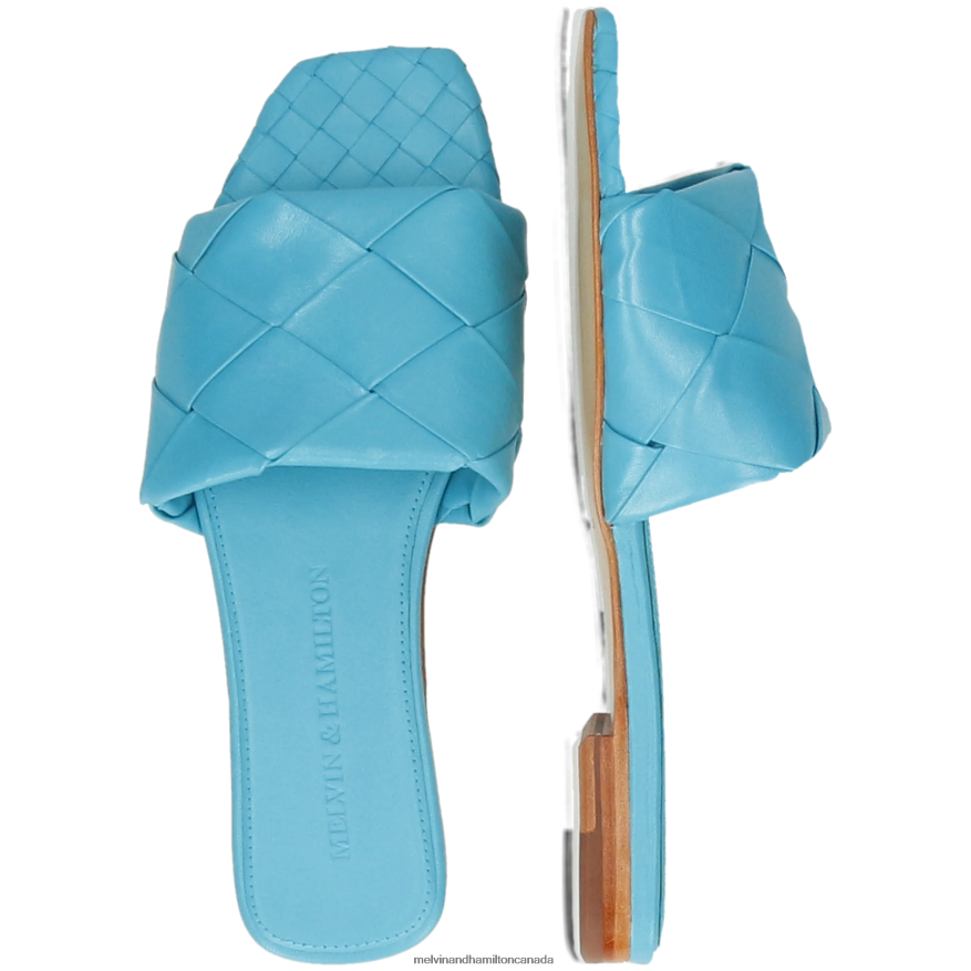 Women Melvin & Hamilton Blue Brooke 9 Mules P4V68P1595