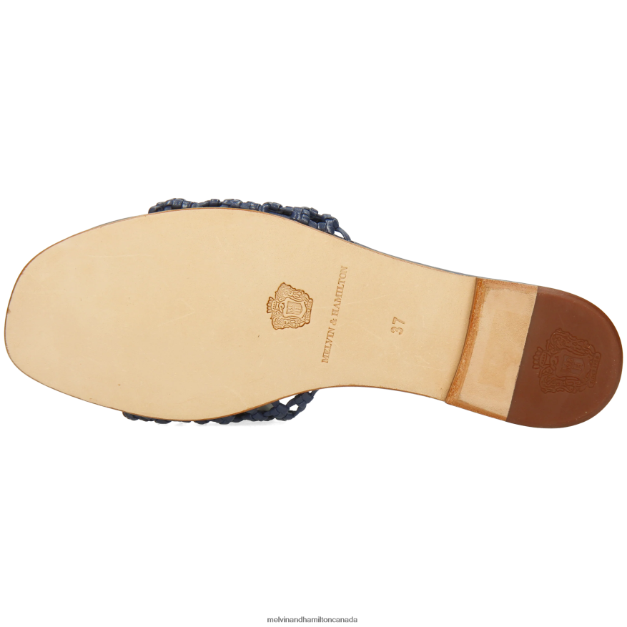 Women Melvin & Hamilton Blue Elodie 32 Mules P4V68P1622