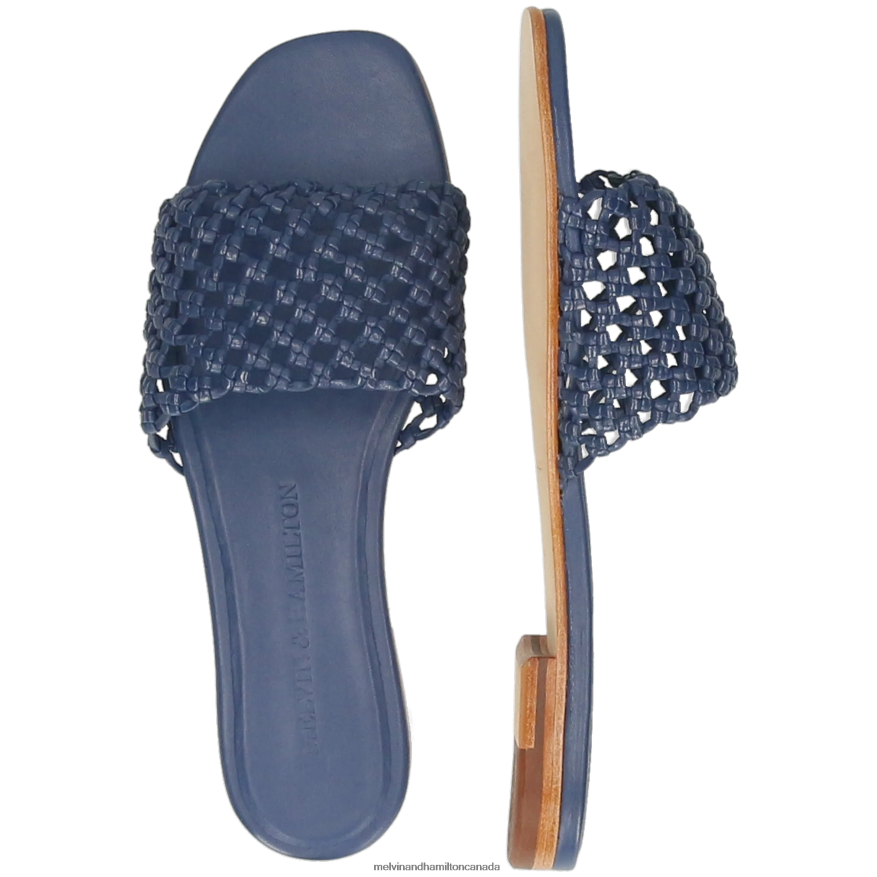 Women Melvin & Hamilton Blue Elodie 32 Mules P4V68P1622