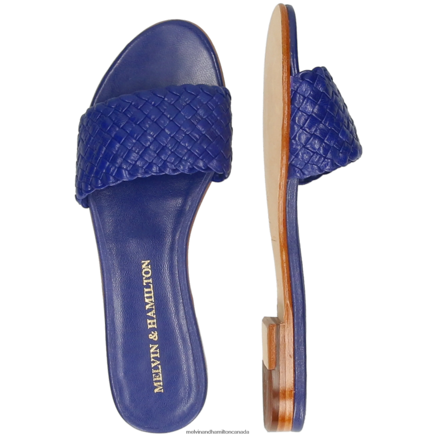 Women Melvin & Hamilton Blue Hanna 26 Mules P4V68P1623