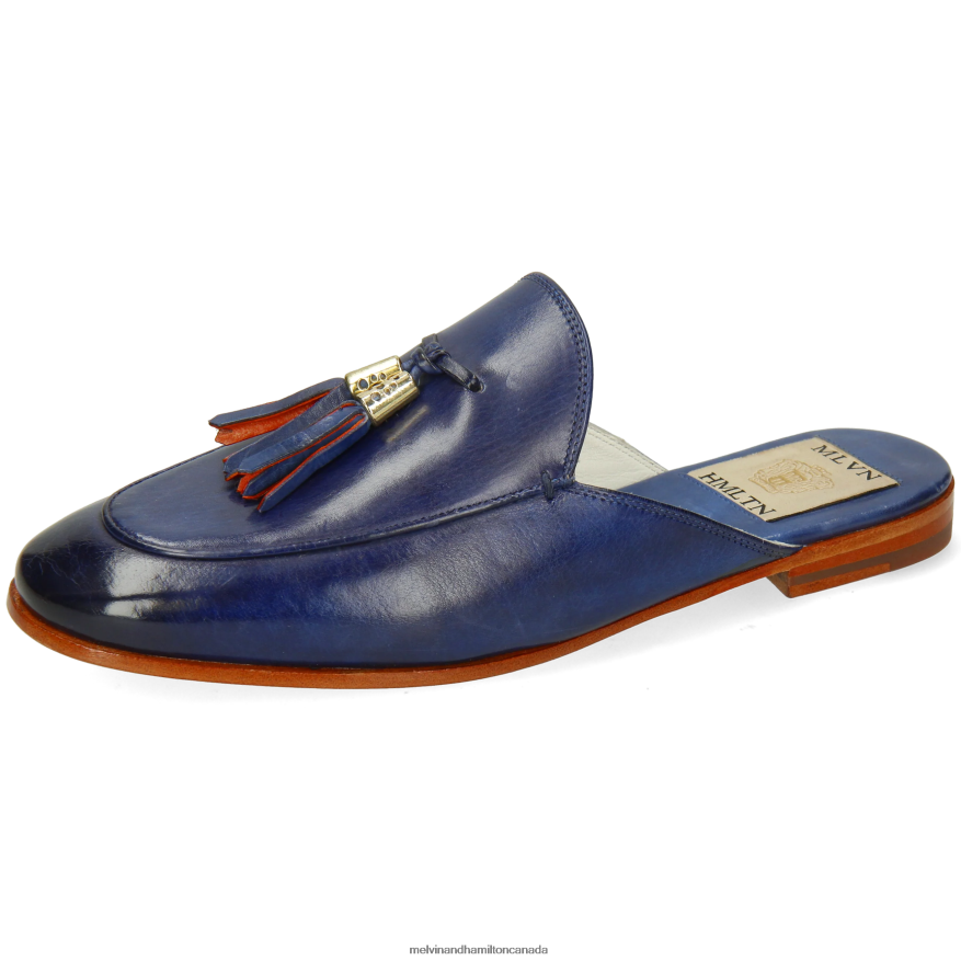 Women Melvin & Hamilton Blue Scarlett 2 Mules P4V68P1534