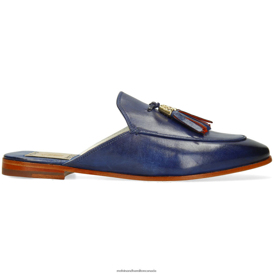 Women Melvin & Hamilton Blue Scarlett 2 Mules P4V68P1534