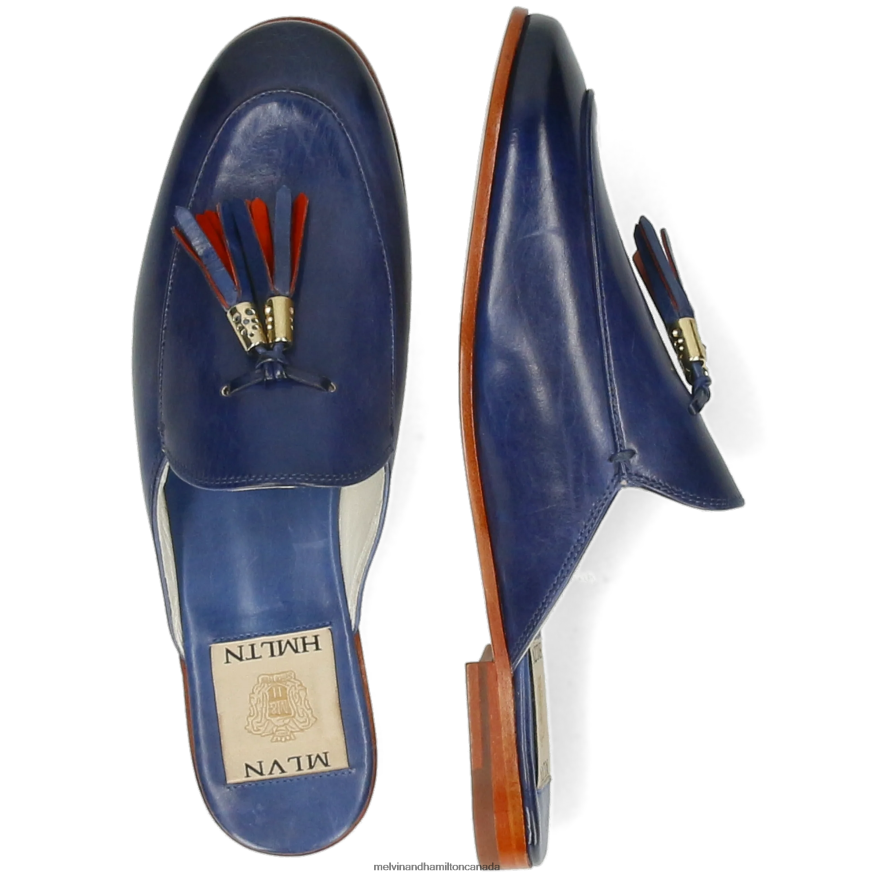 Women Melvin & Hamilton Blue Scarlett 2 Mules P4V68P1534