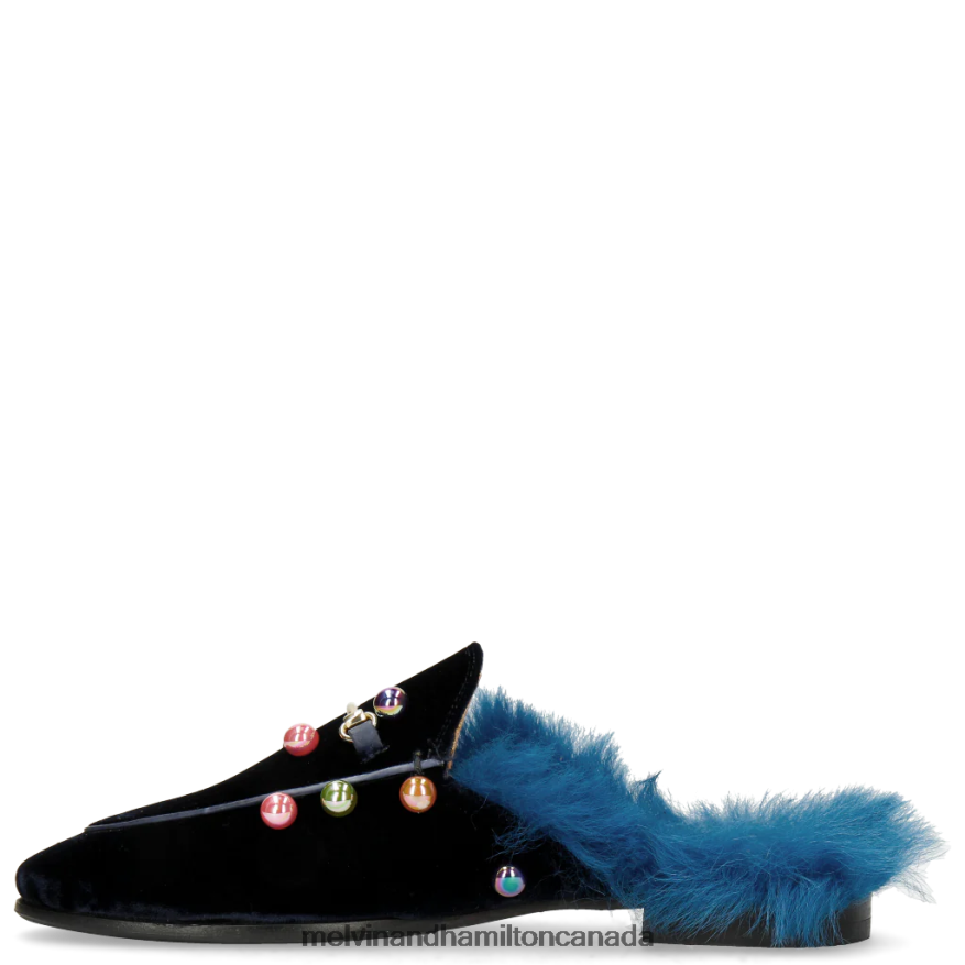 Women Melvin & Hamilton Blue Scarlett 4 Mules P4V68P1746