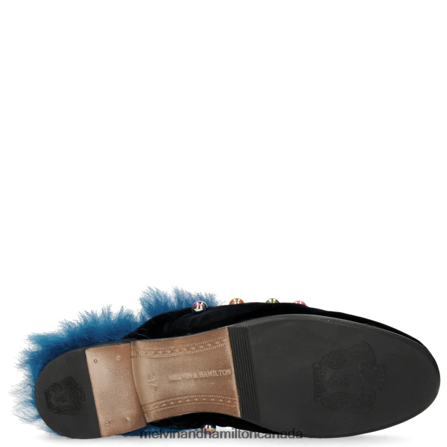 Women Melvin & Hamilton Blue Scarlett 4 Mules P4V68P1746