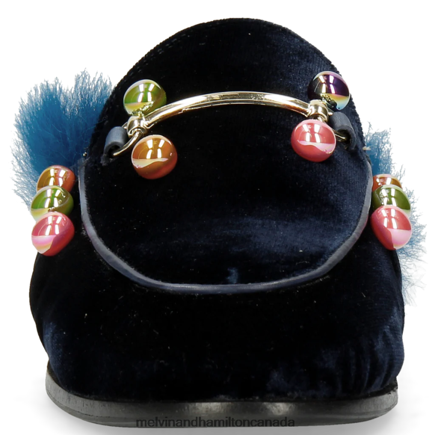 Women Melvin & Hamilton Blue Scarlett 4 Mules P4V68P1746