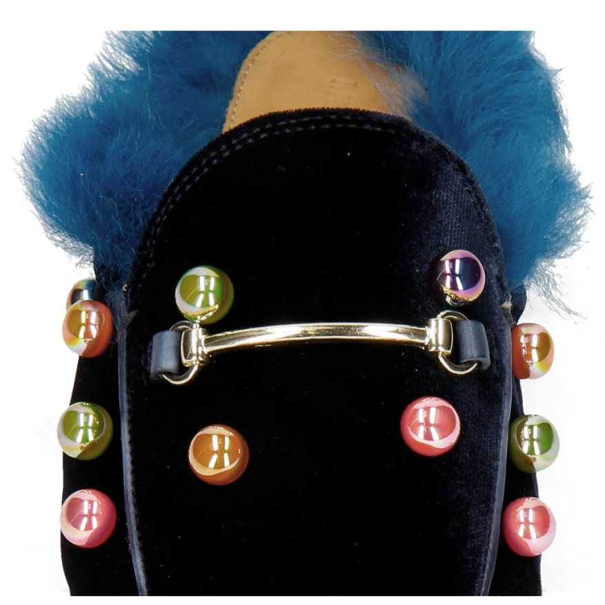 Women Melvin & Hamilton Blue Scarlett 4 Mules P4V68P1746