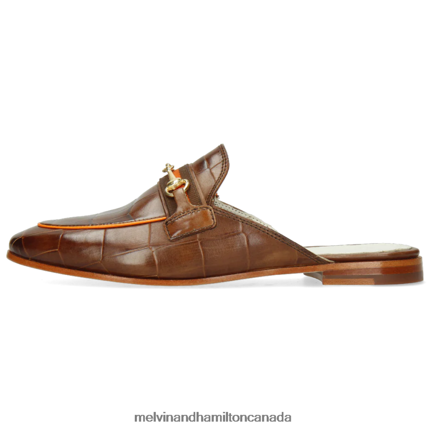 Women Melvin & Hamilton Brown Scarlett 46 Mules P4V68P1708
