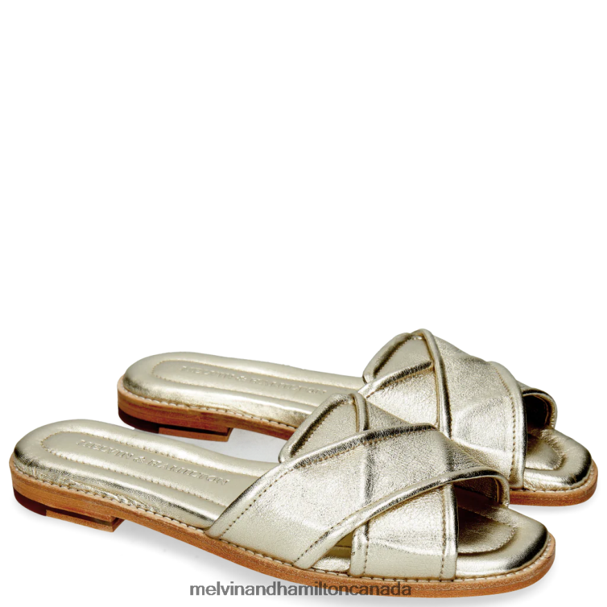 Women Melvin & Hamilton Gold Elodie 14 Mules P4V68P1706