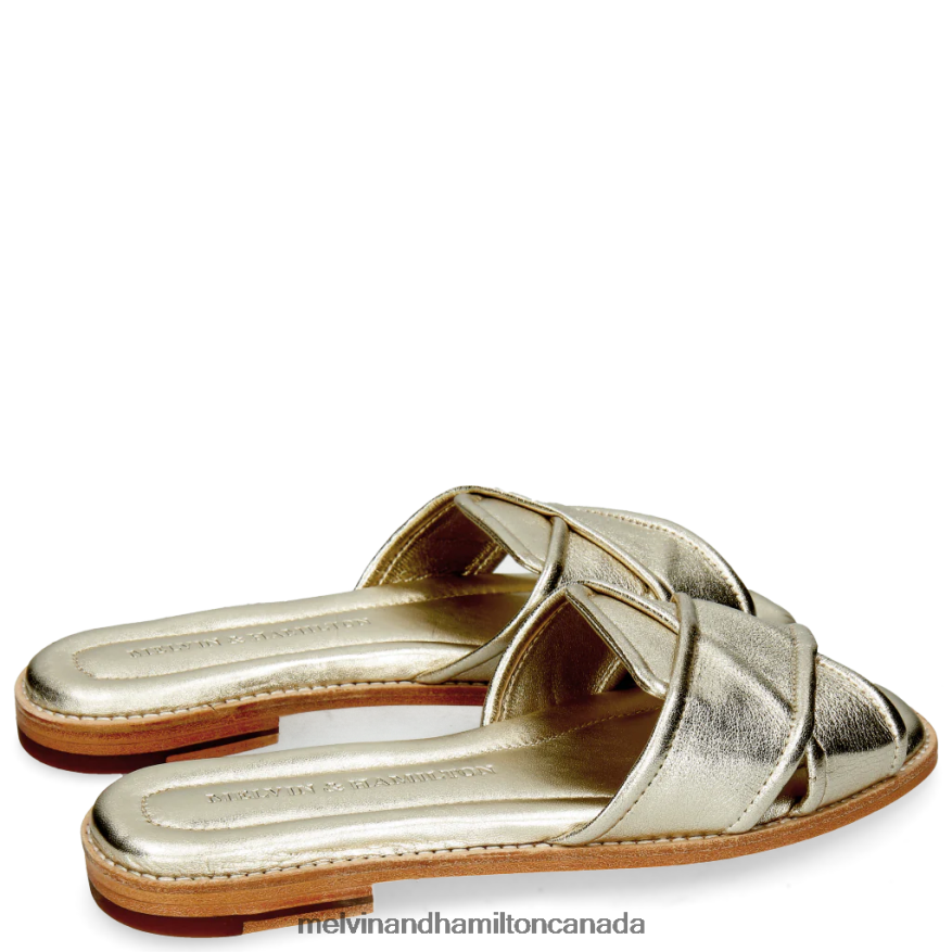 Women Melvin & Hamilton Gold Elodie 14 Mules P4V68P1706