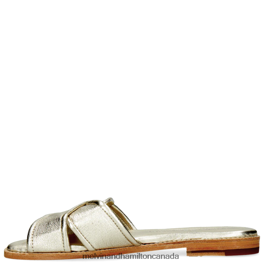 Women Melvin & Hamilton Gold Elodie 14 Mules P4V68P1706