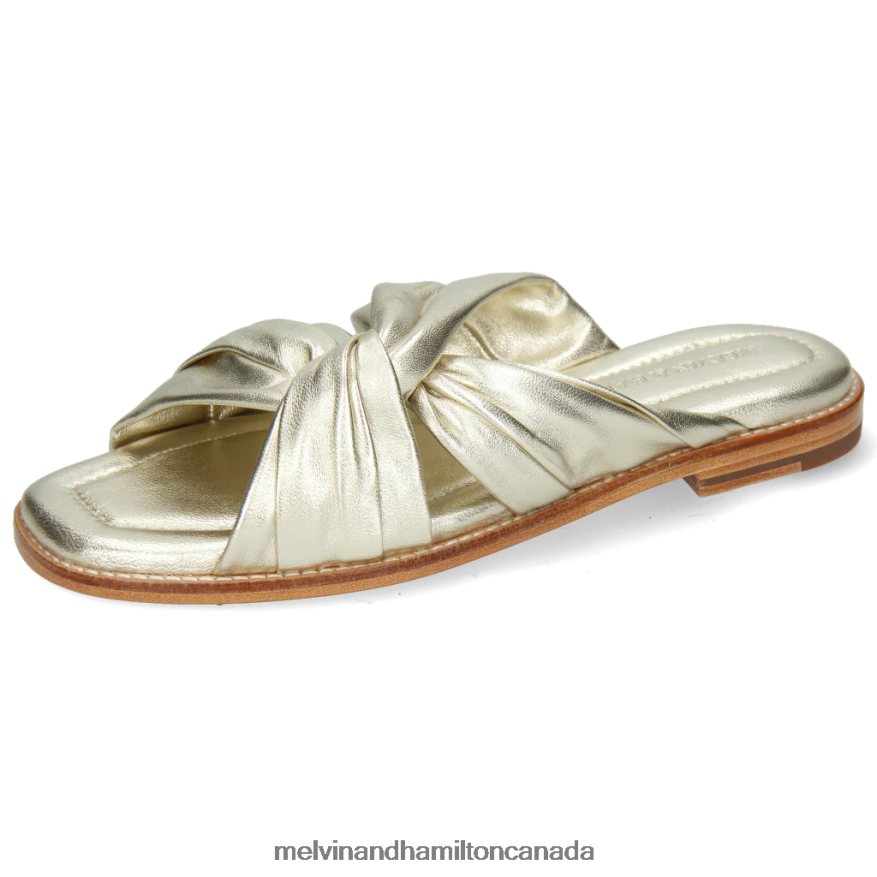 Women Melvin & Hamilton Gold Elodie 22 Mules P4V68P1654